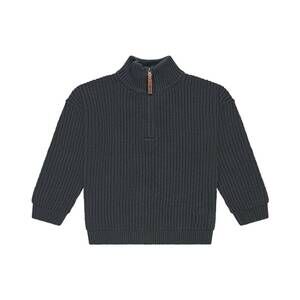 NEW BABYFACE boy's chunky 1/4 zip pullover sweater in antra